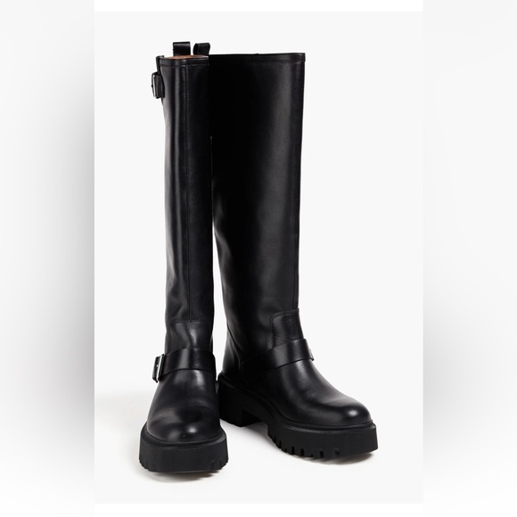 Maje Black Leather Knee-High Boots size 39 - Picture 2 of 7